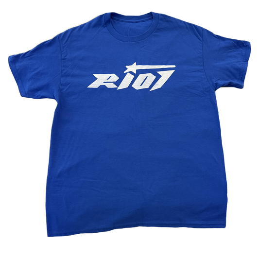 Blue Classic Riot Logo T-Shirt